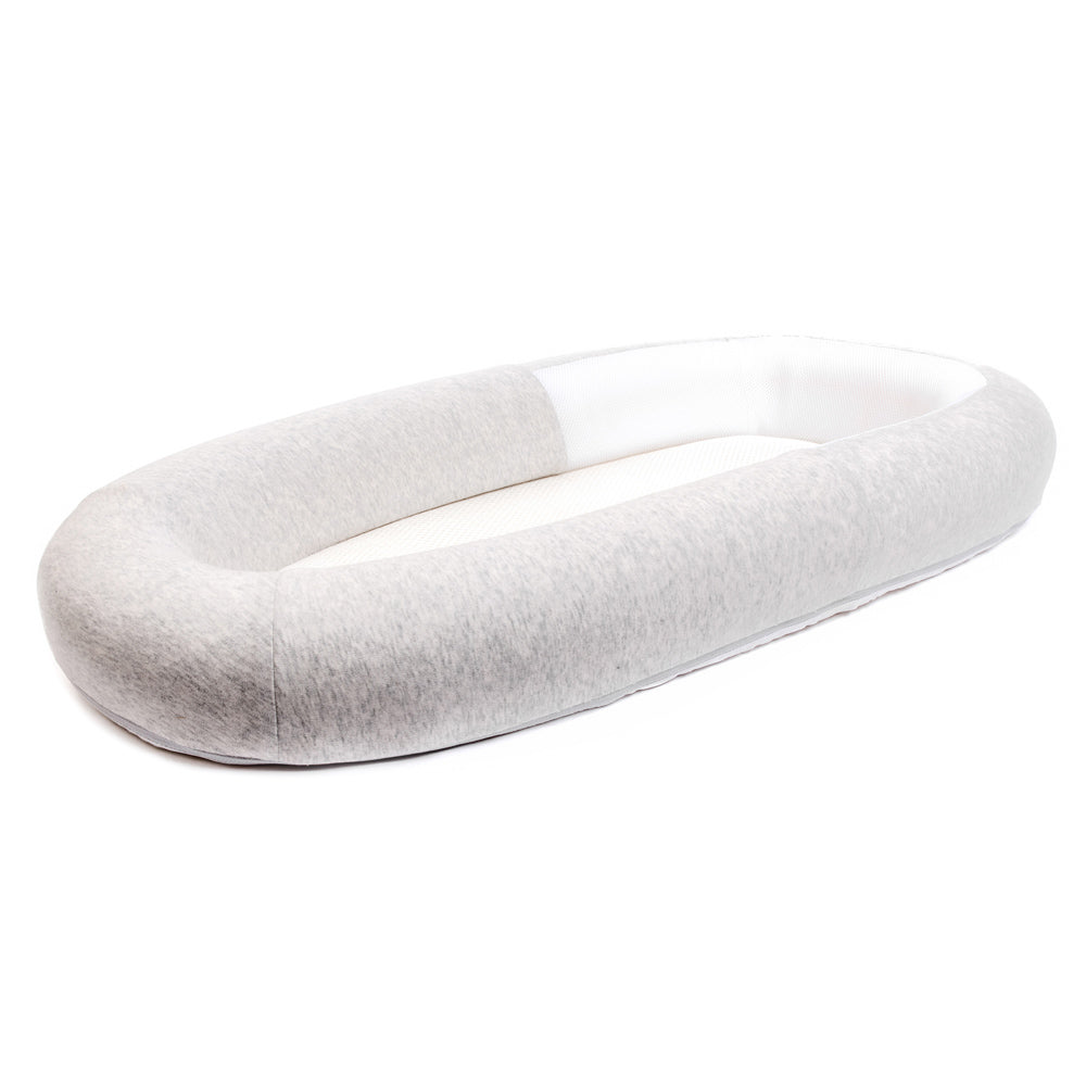 White cylindrical bed on a white background