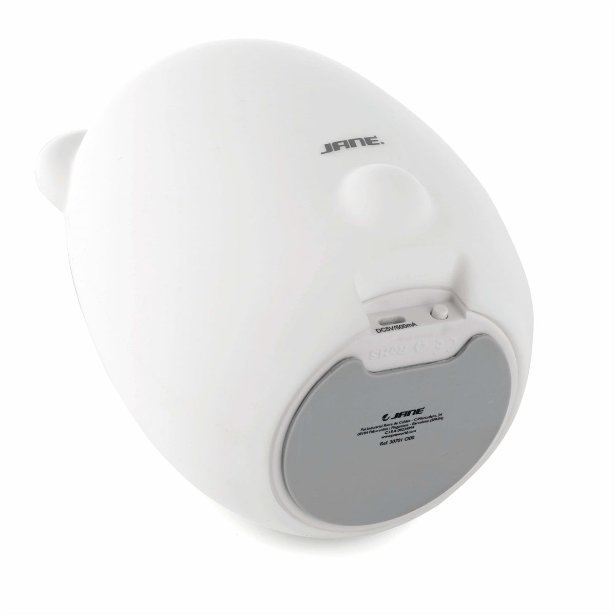 White smoke detector with visible brand name on a white background
