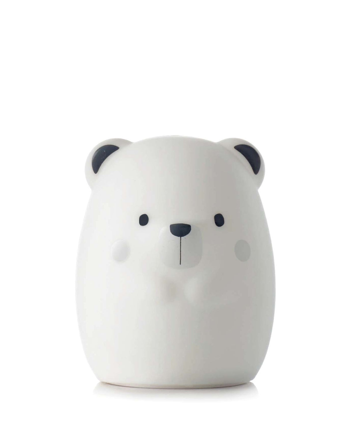 White bear-shaped night light on a white background