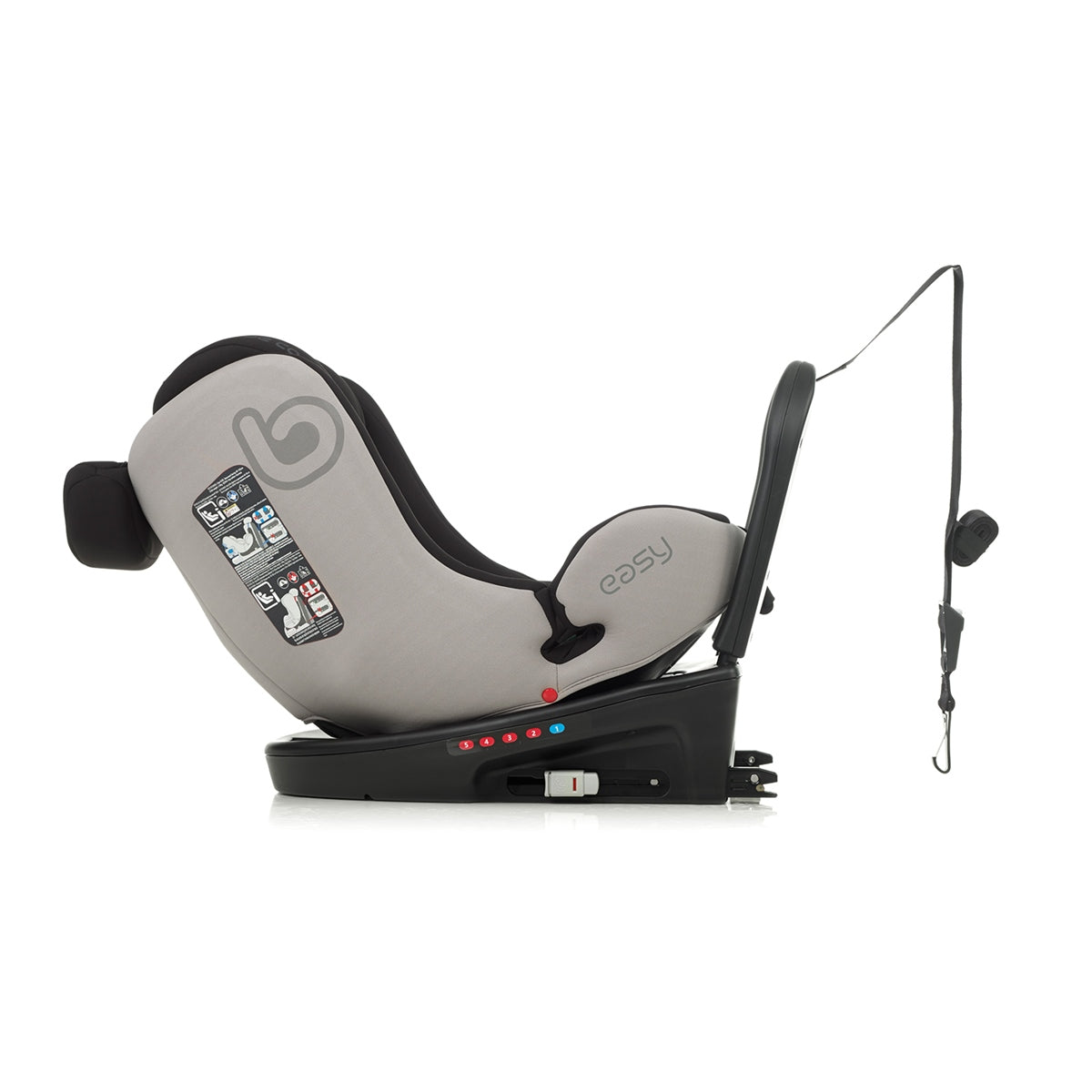 Child car seat with a white background