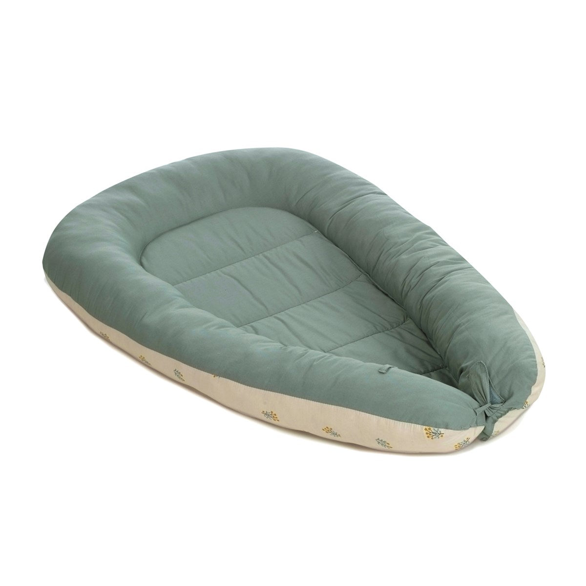 Green bed nest on a white background