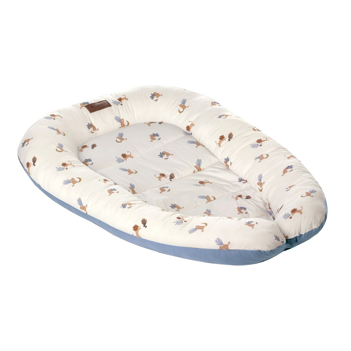 Baby nest with animal pattern on a white background