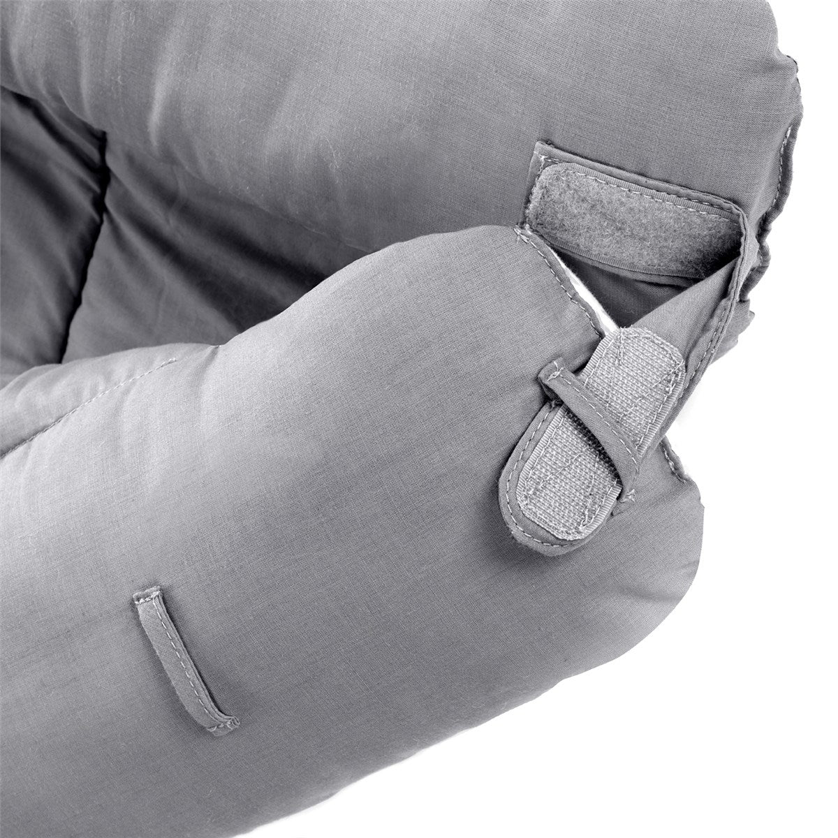 Gray baby cushion on a white background