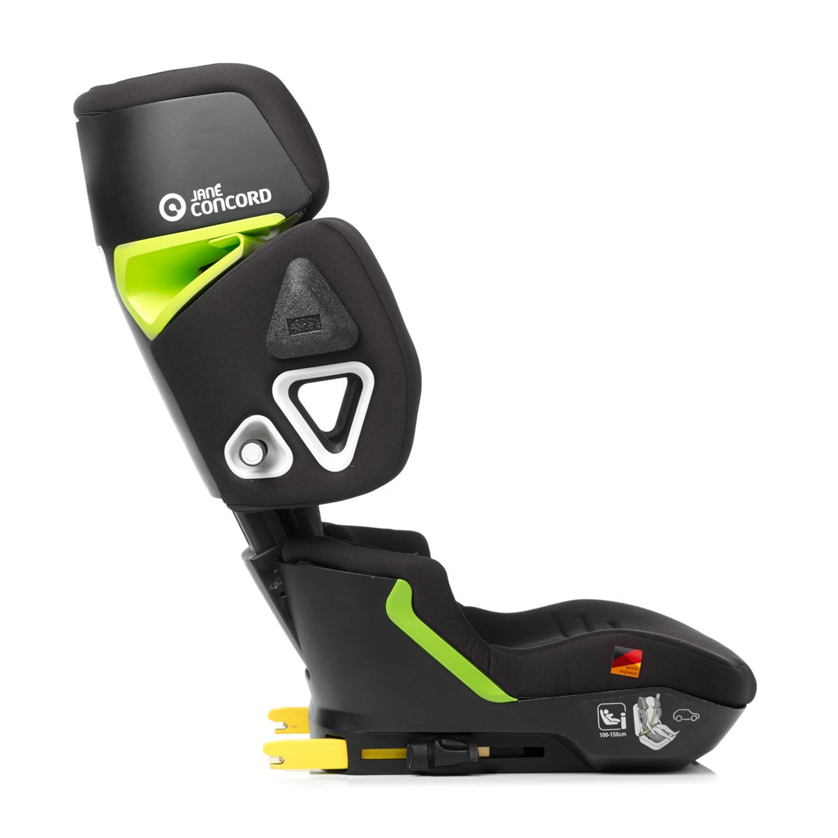 Child car seat with visible brand logo on a white background