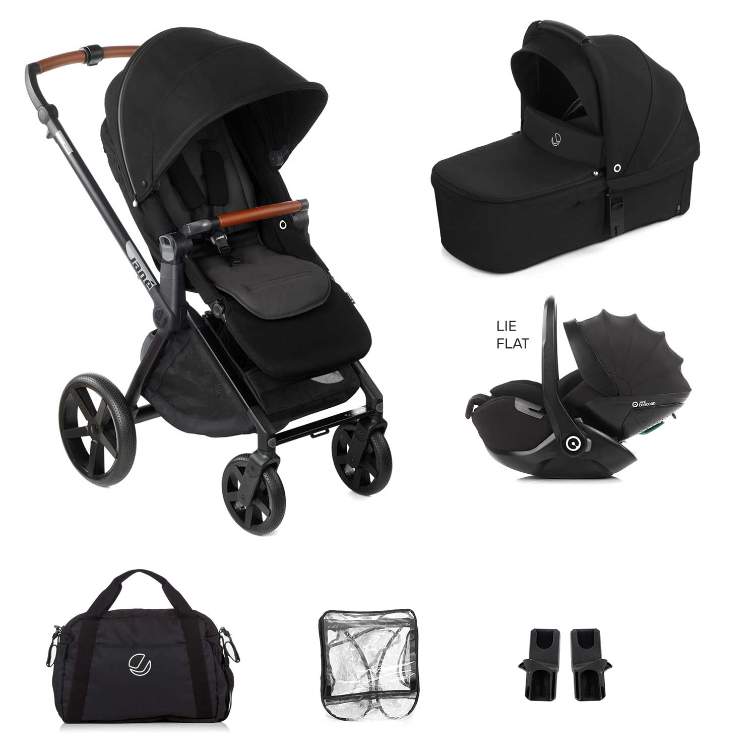 Jane Muum-4 Lie-Flat 360 Baby Car Seat Bundle