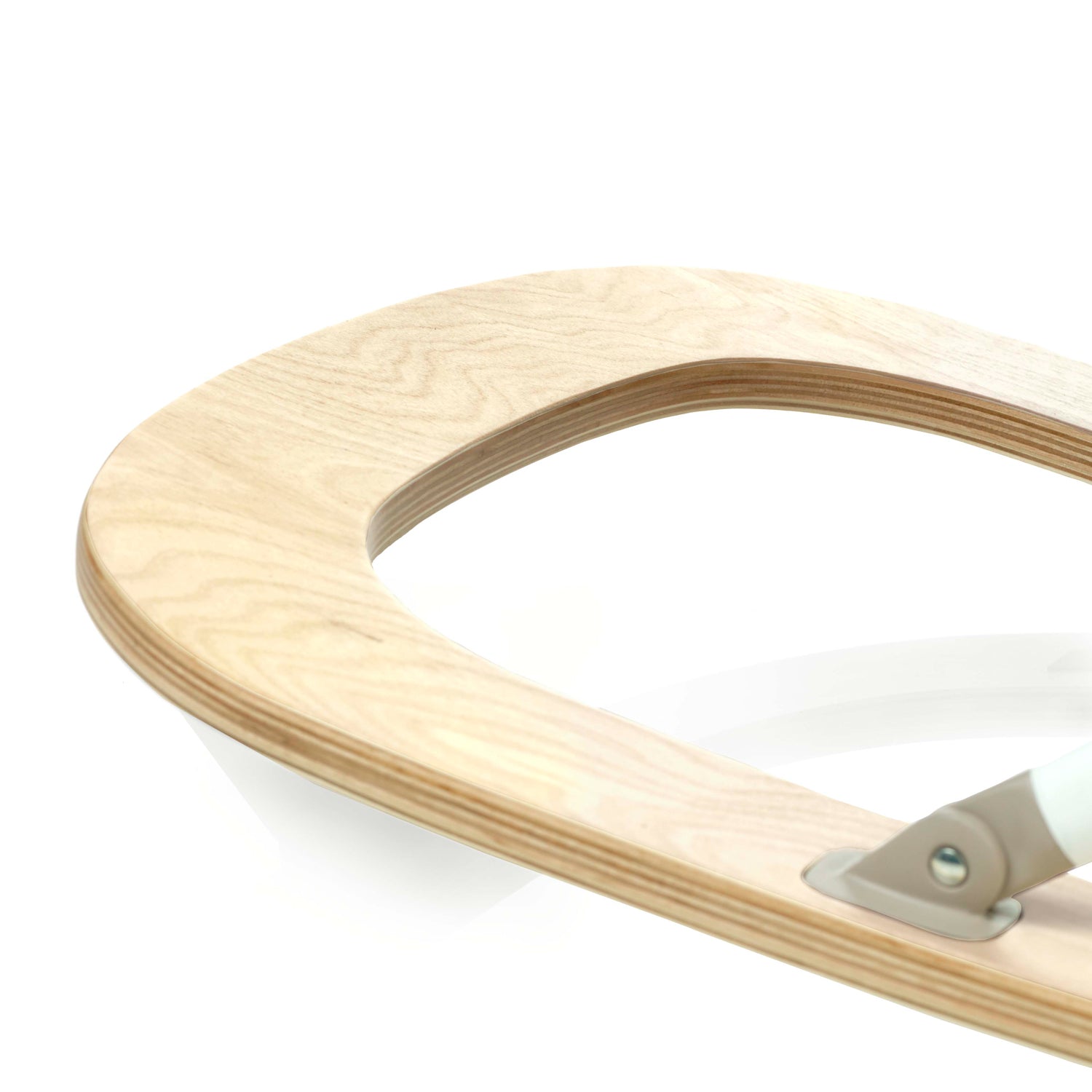 Wooden rocker frame on a white background