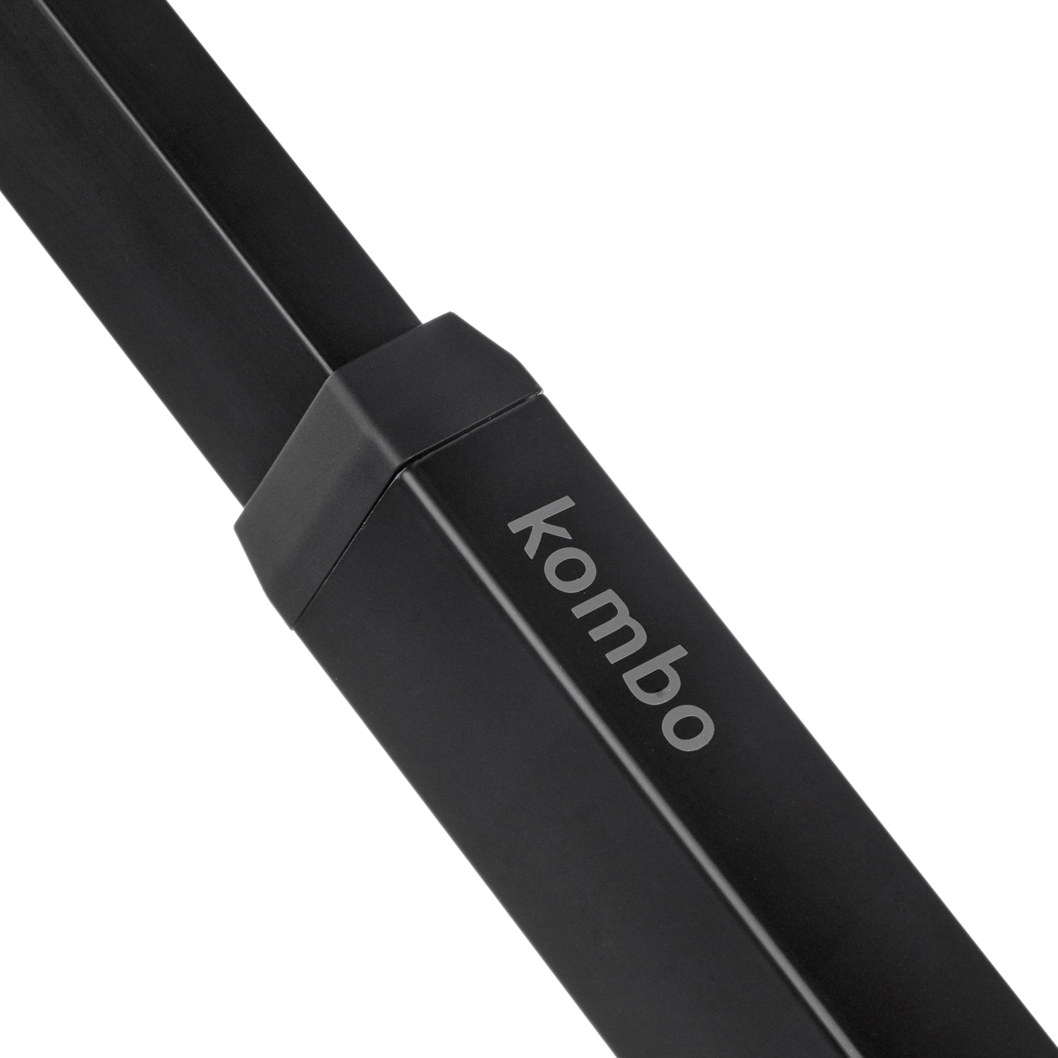 Black stroller bar with 'kombo' branding on a white background