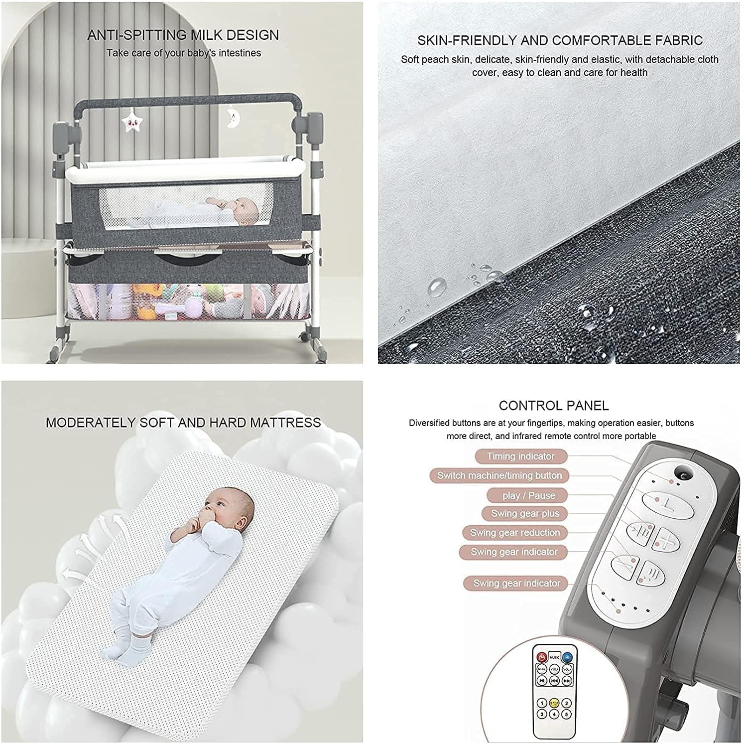 Baby Crib with Storage Basket