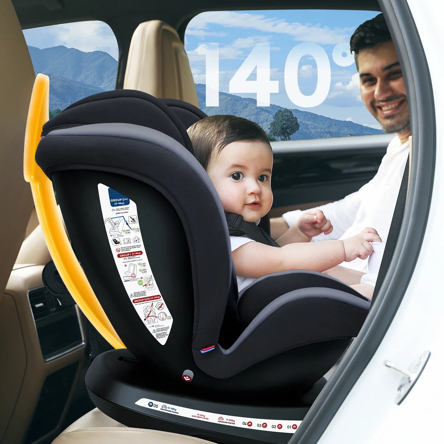 360° Swivel Baby Car Seat