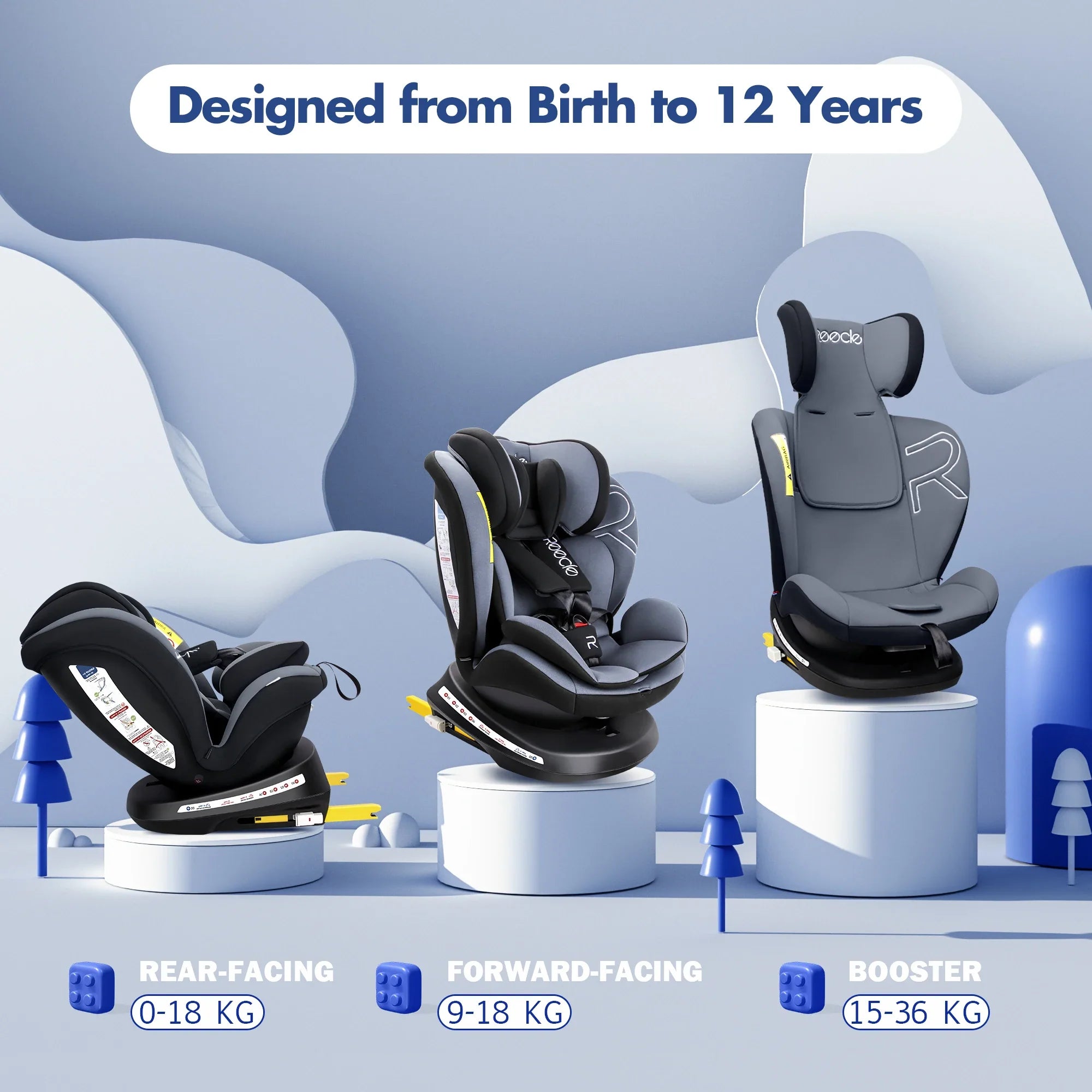 360° Swivel Baby Car Seat