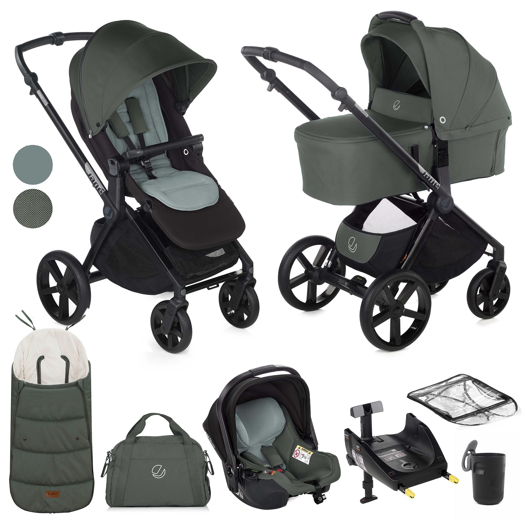 Jane Muum-4 + Sweet + Koos iSize, 10 Piece Travel System Bundle