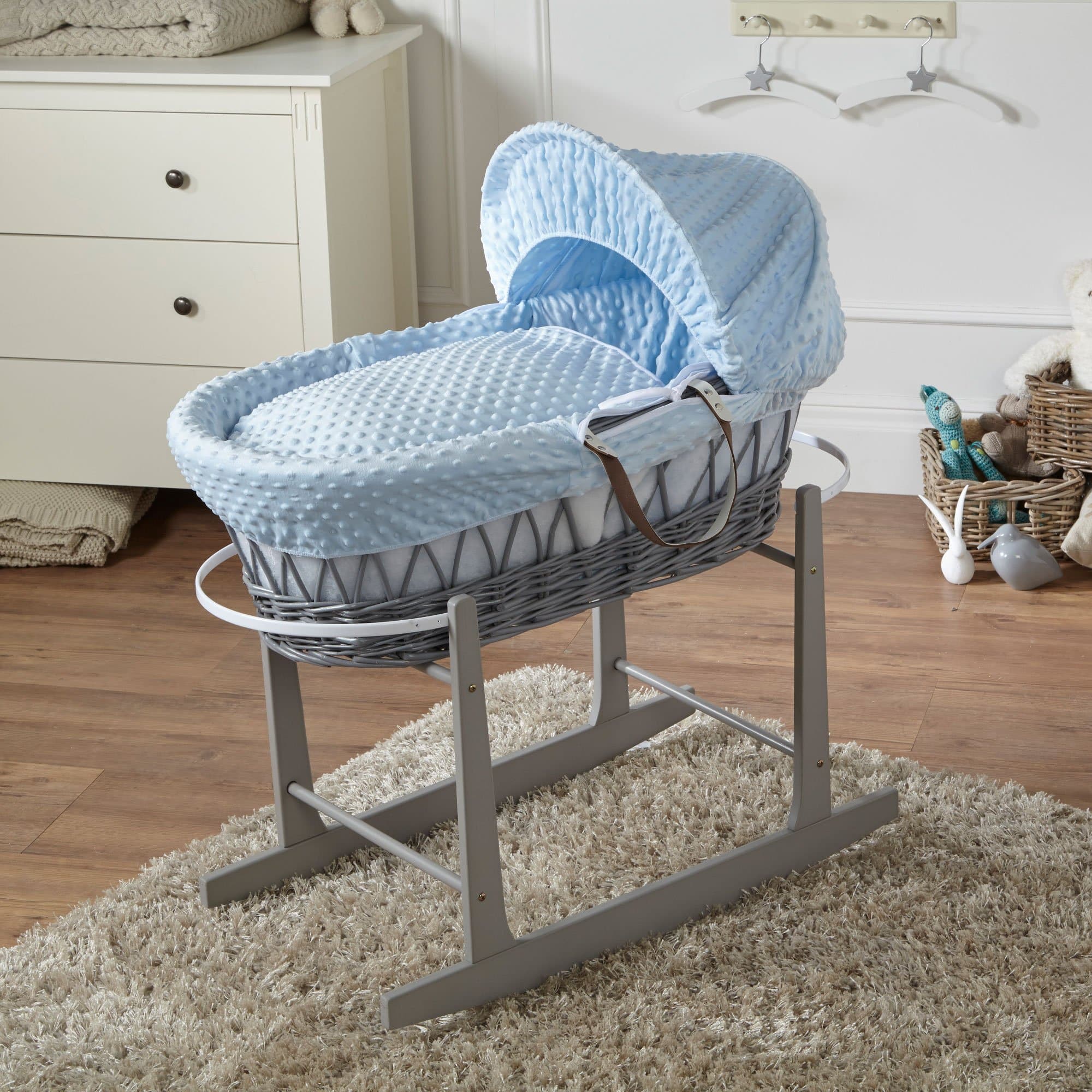 Wicker Baby Moses Basket With Stand-21