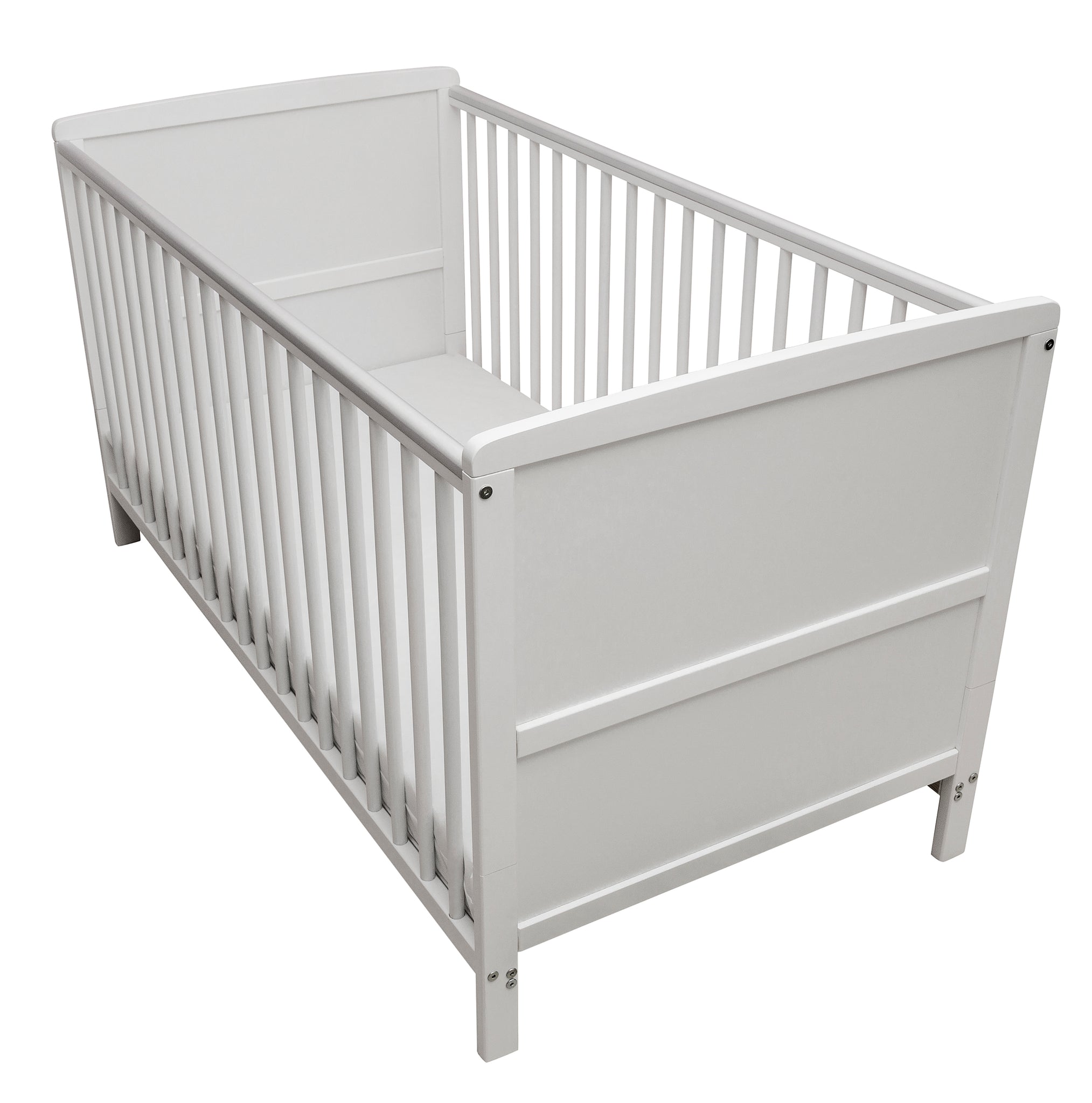 White cot on a white background