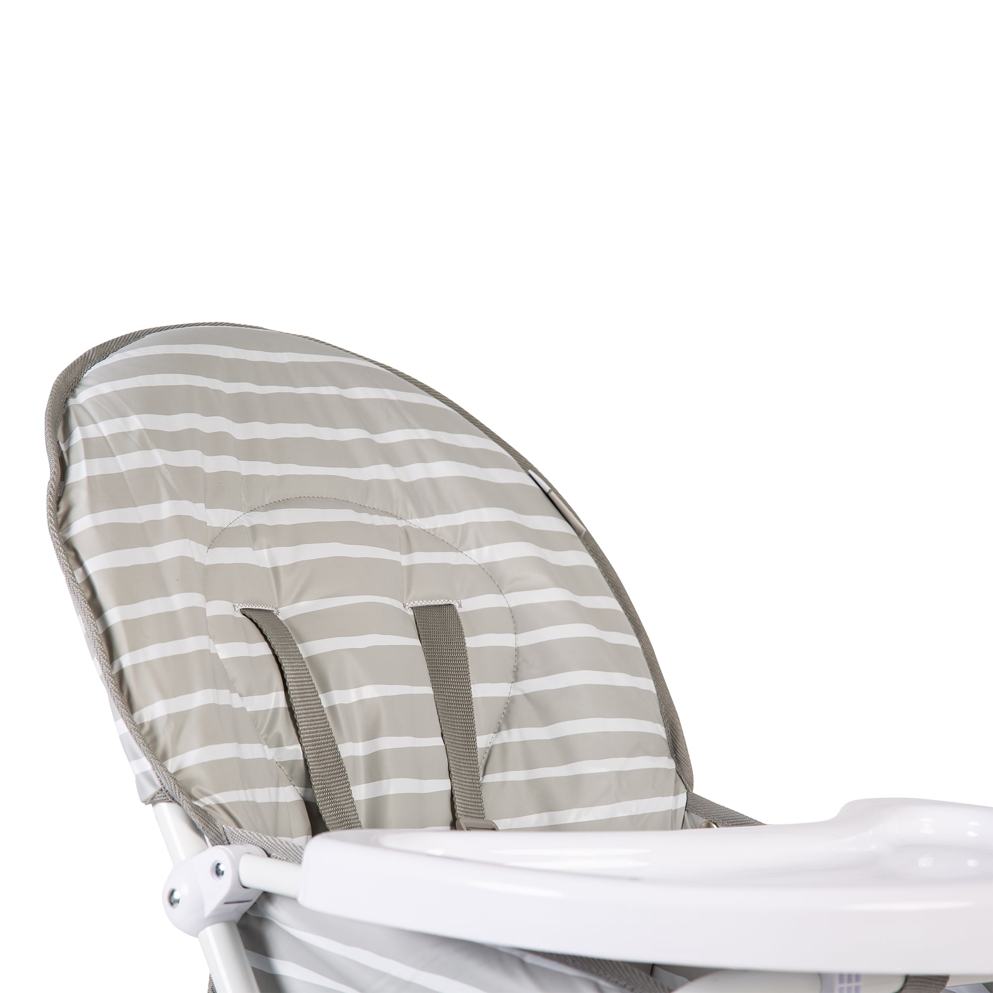 Striped baby seat cover on a white background