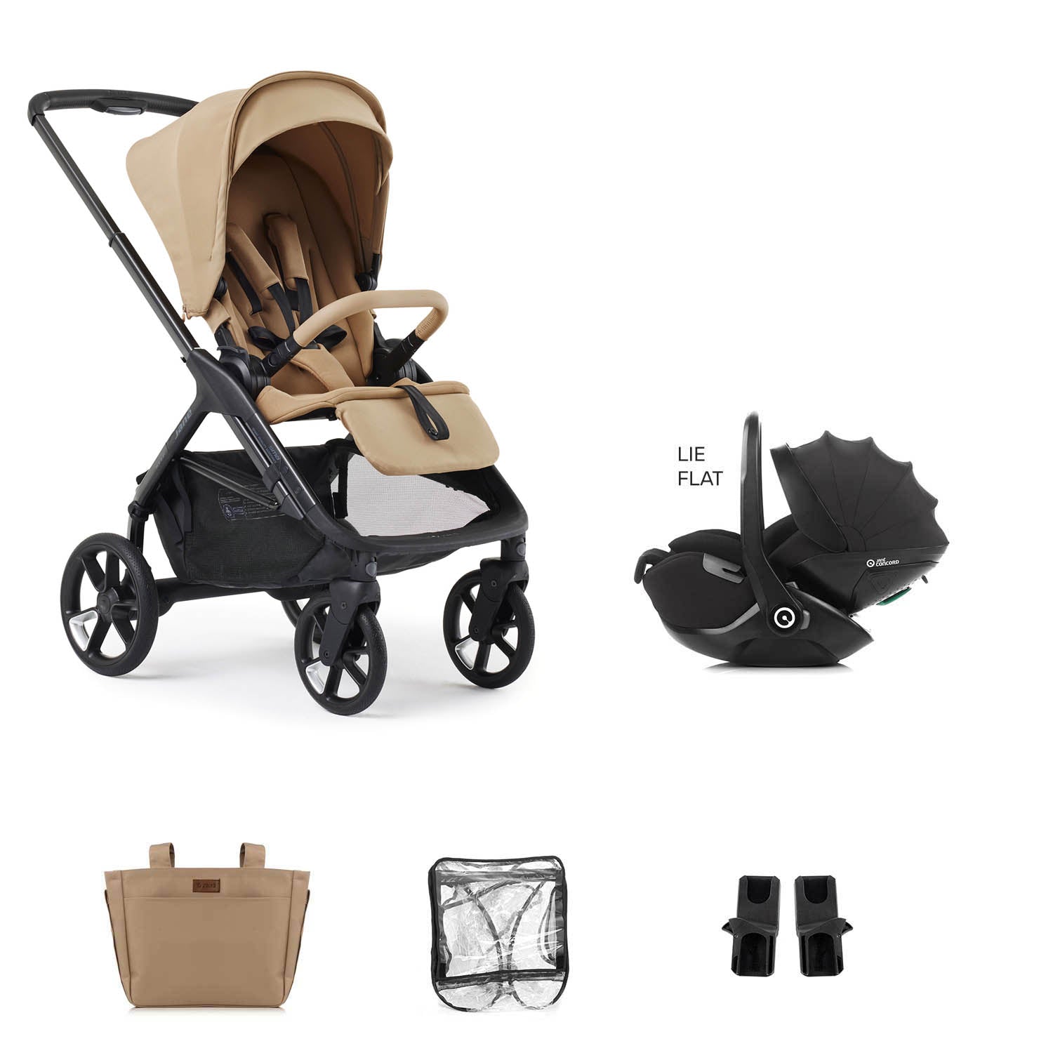 Jane Keep Pushchair + Kombibaby Lie-Flat 360 Baby i-Size Car Seat Bundle