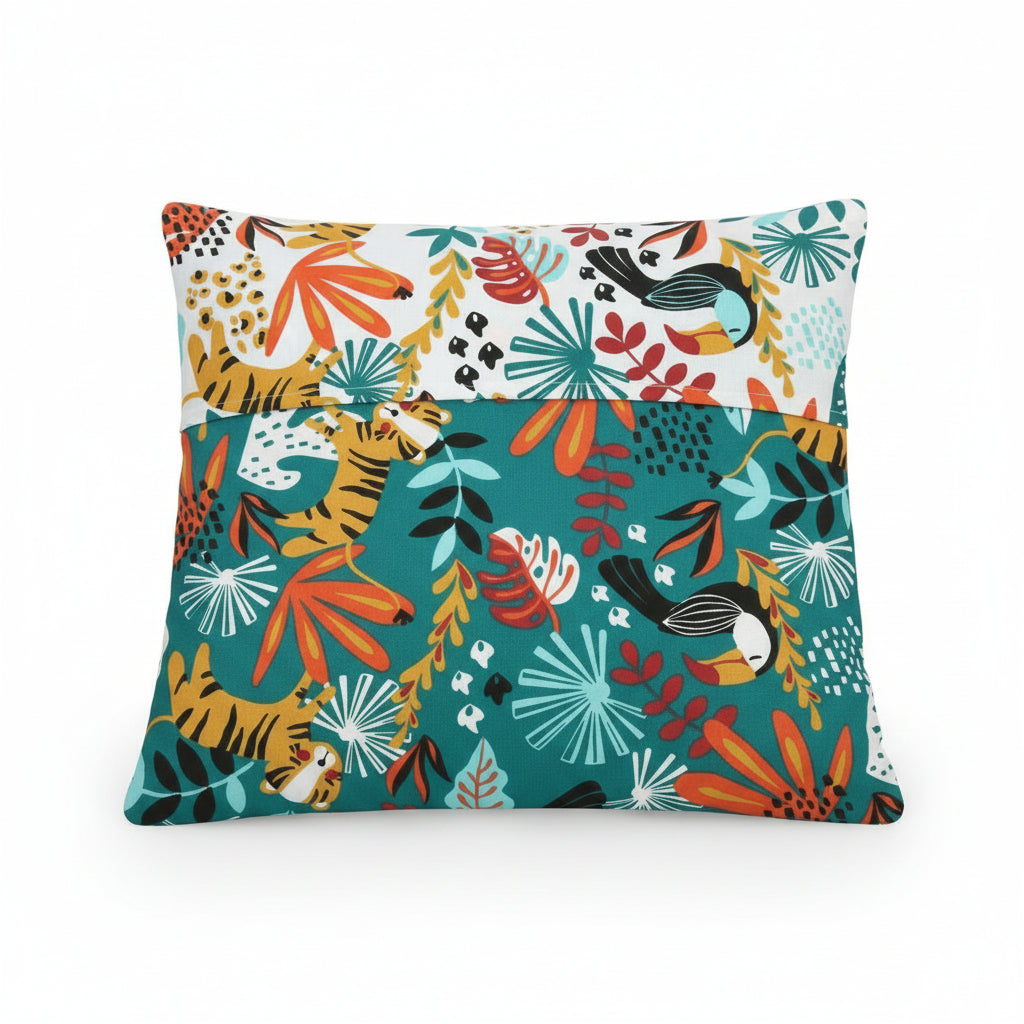 FORREST 3 Piece Reversible Cot Bed Set – Organic Cotton Baby Bedding - Rainforest