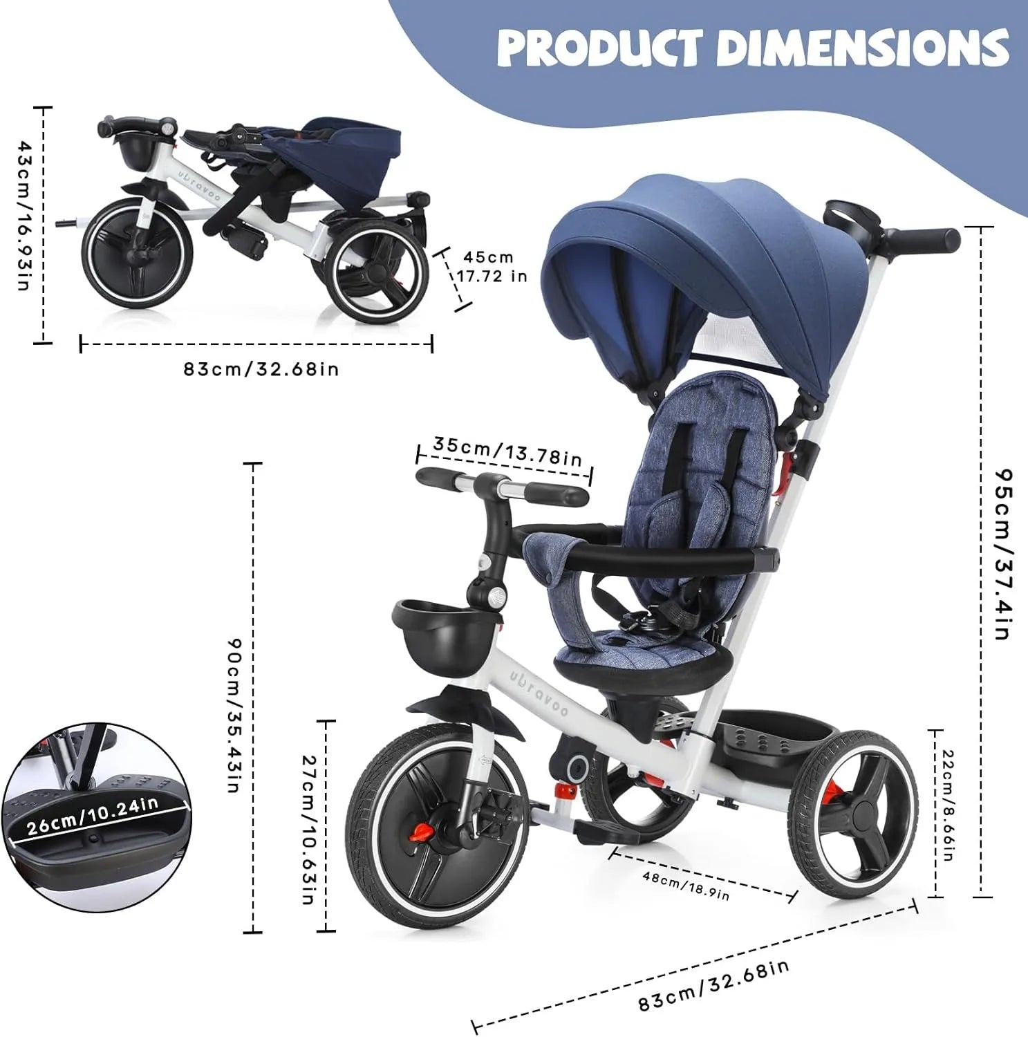 5-in-1 Toddler Tricycle