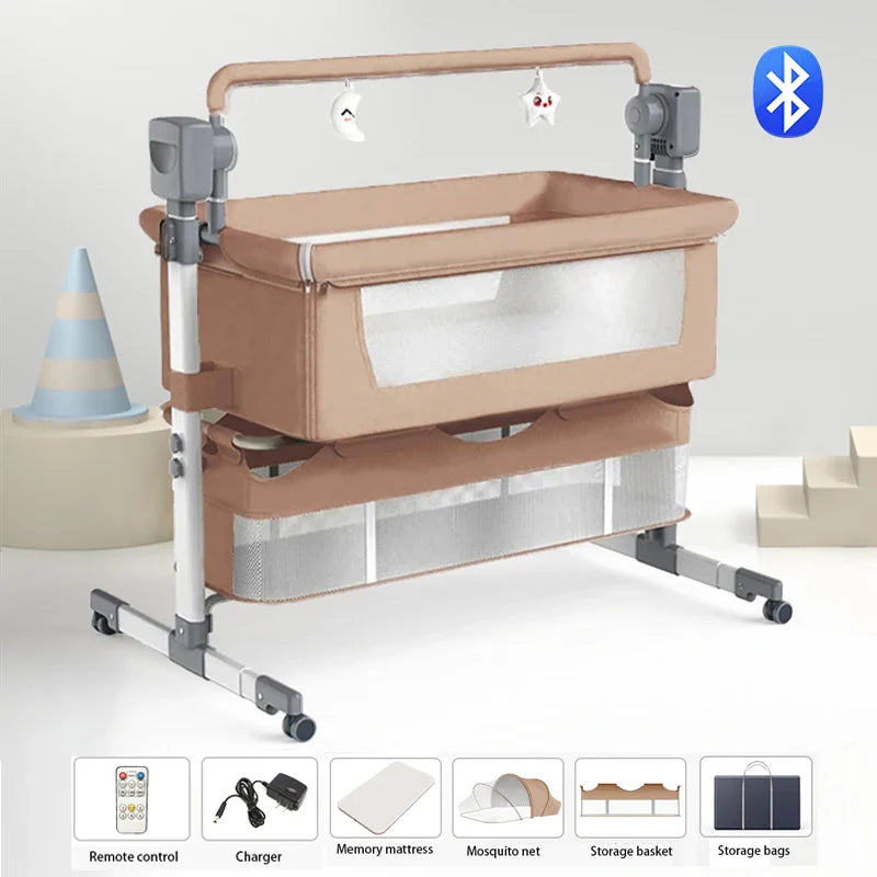Baby Crib with Storage Basket