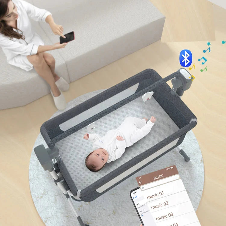 Baby Crib with Storage Basket