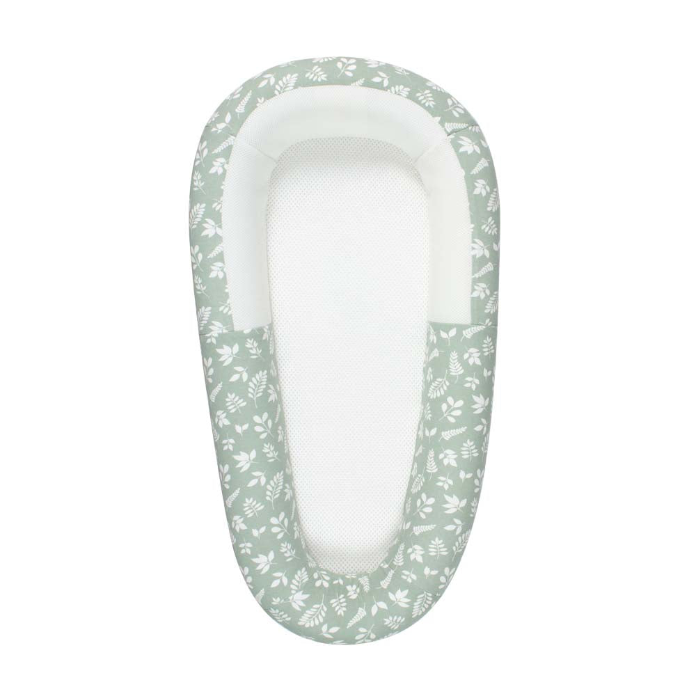 baby bed with floral pattern on a white background