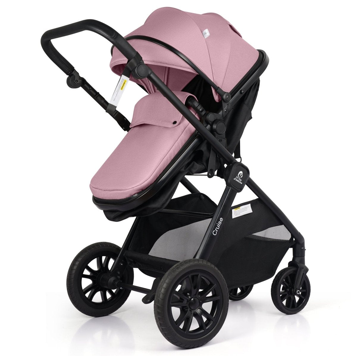 For Your Little One Cruise 3 In 1 Travel System With i-Size Car Seat - Blush Rose (Free Cupholder And Seat Liner Included!)-2