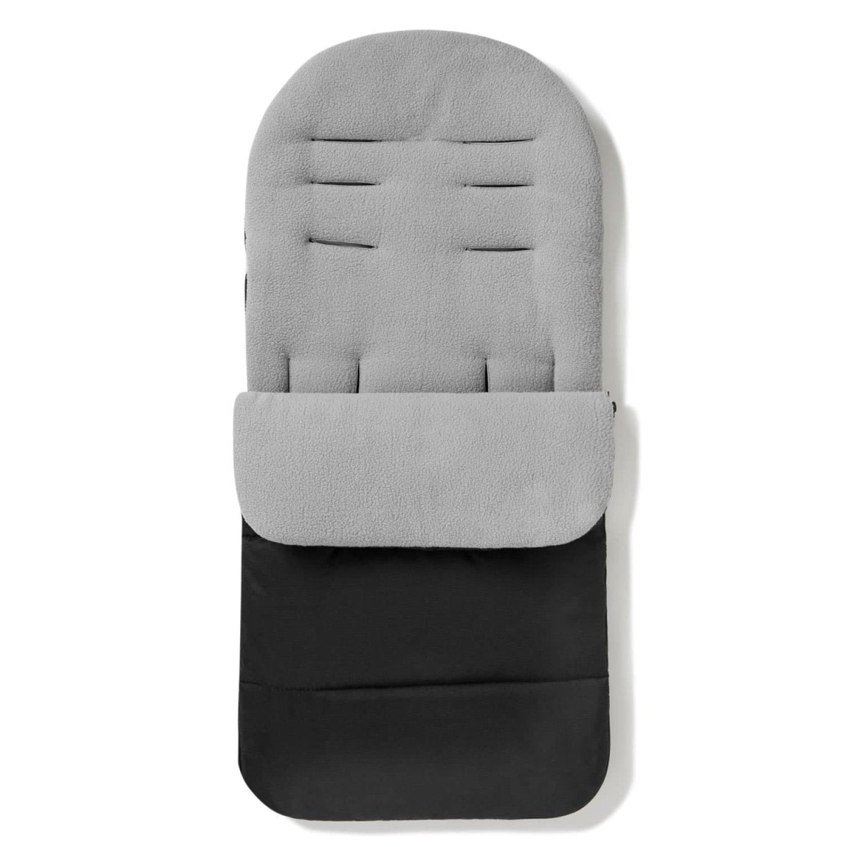 Gray and black baby seat cover on a white background