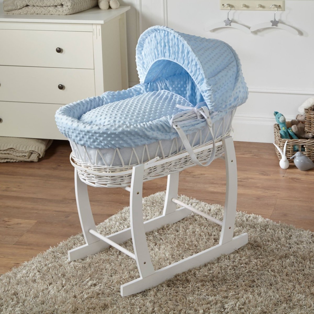 Wicker Baby Moses Basket With Stand-11