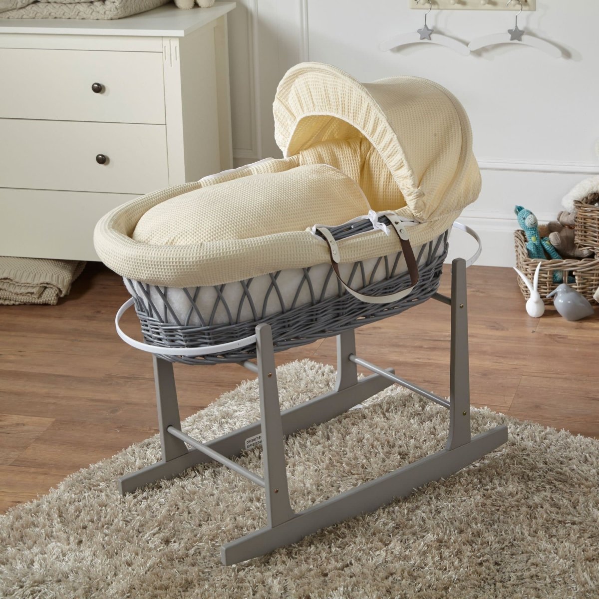 Wicker Baby Moses Basket With Stand-18