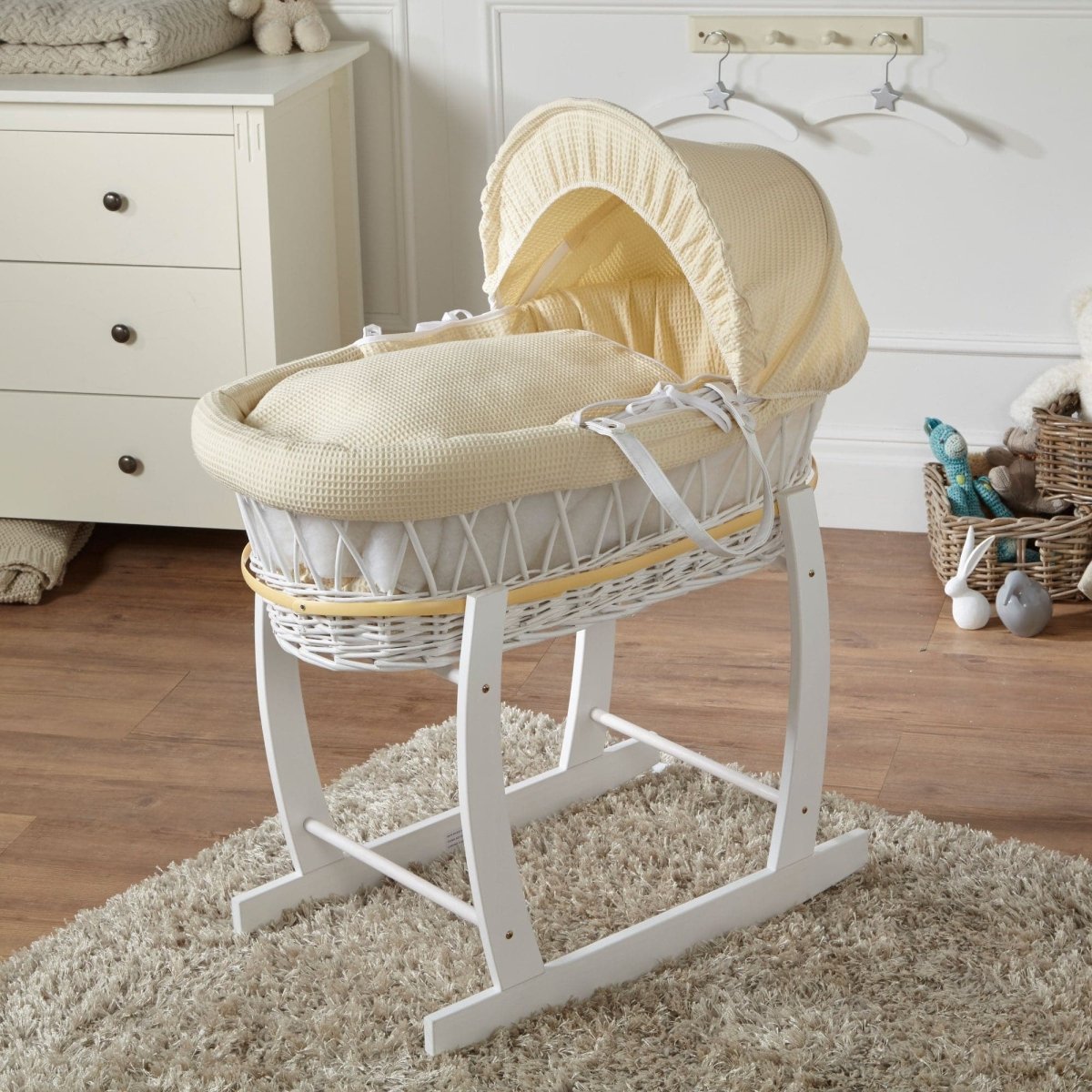 Wicker Baby Moses Basket With Stand-8
