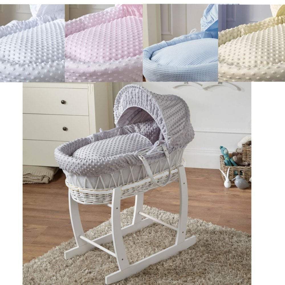 Wicker Baby Moses Basket With Stand-0