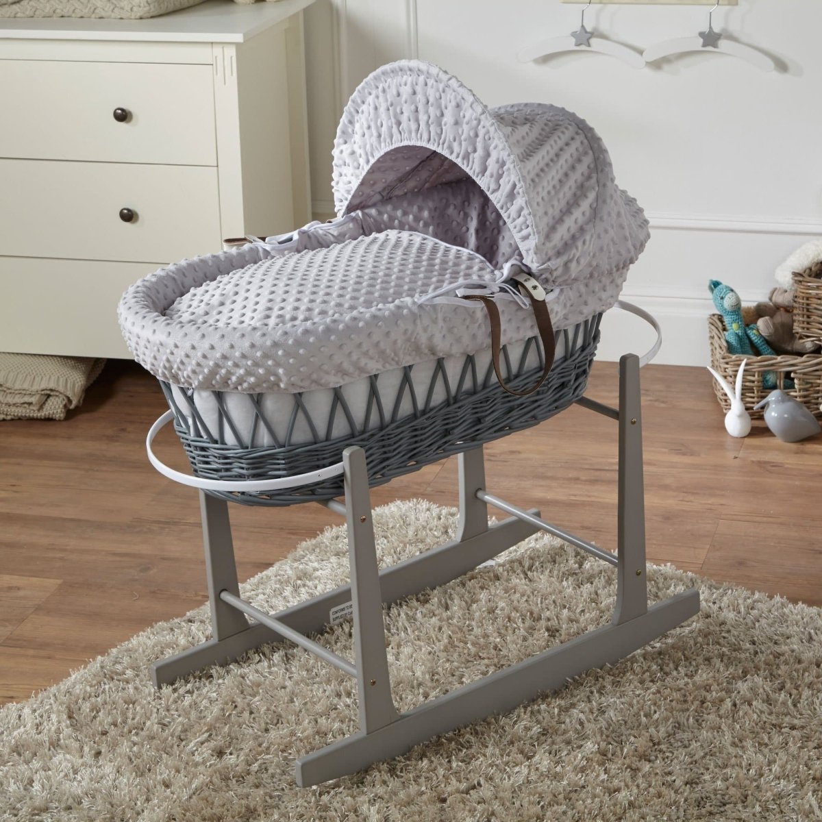 Wicker Baby Moses Basket With Stand-24