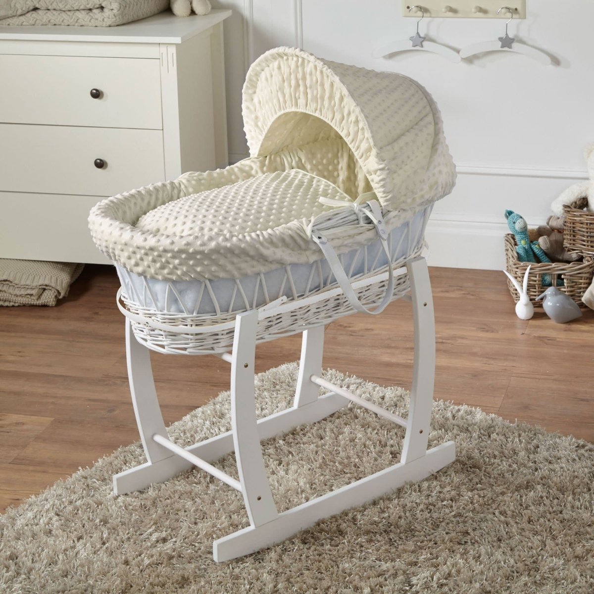 Wicker Baby Moses Basket With Stand-13